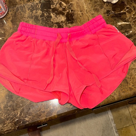 Lululmeon Hot PINk shorts. 6 - Picture 1 of 7
